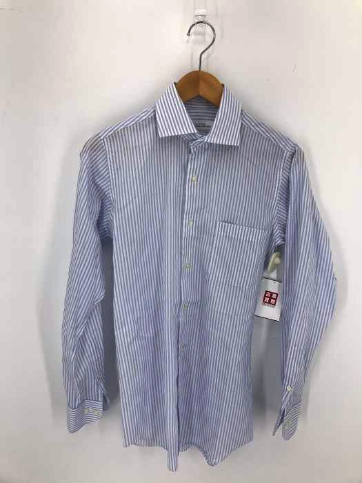 UNITED ARROWS green label relaxing（ユナイテッドアローズグリーンレーベルリラクシング） スリム イージーアイロン ツイルストライプ ショートワイドカラー シャツ メンズ トップス