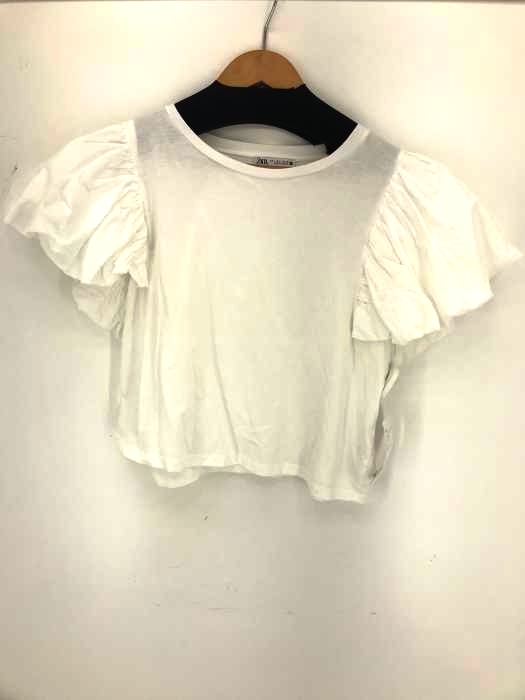 ZARA（ザラ） ギャザーショートスリーブTシャツ レディース トップス