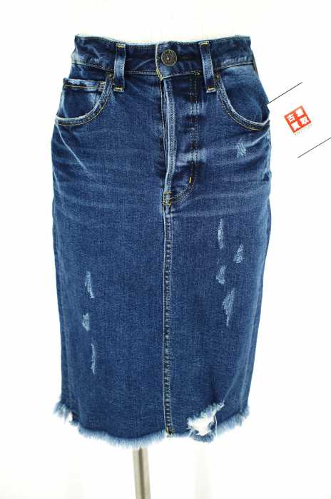 moussy （マウジー） ダメージ加工カットオフタイトデニムスカート レディース スカート