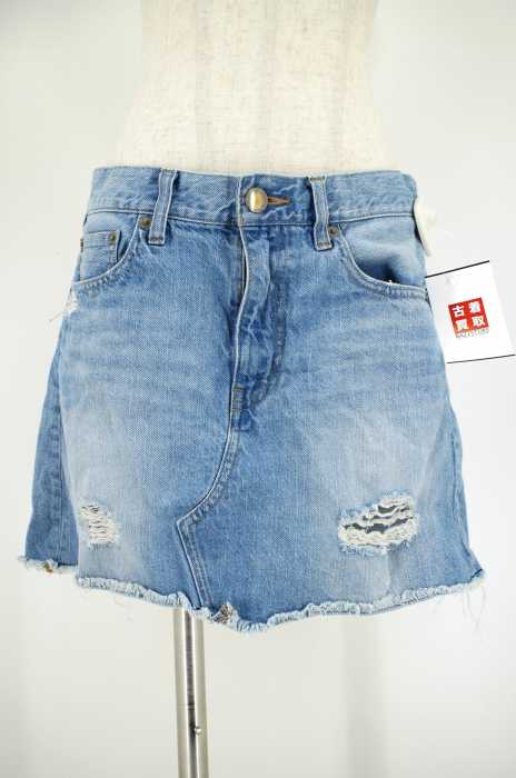 LOWRYS FARM （ローリーズファーム） 加工ショートデニムスカート レディース パンツ