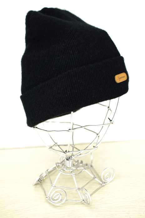 Supreme （シュプリーム） Leather Patch Beanie メンズ 帽子