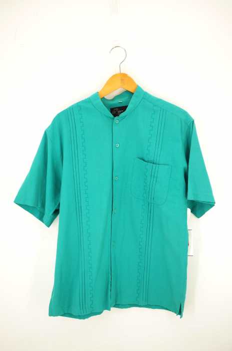 USED古着  （ユーズドフルギ） 80~90S タックデサインバンドカラーシャツ メンズ トップス