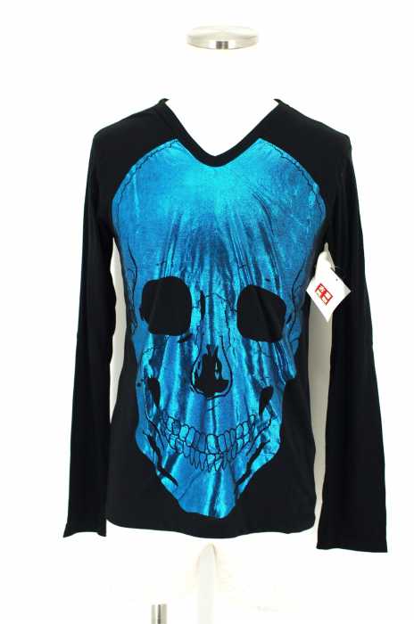 LHP （） スカルプリント入りロングスリーブカットソー メンズ トップス