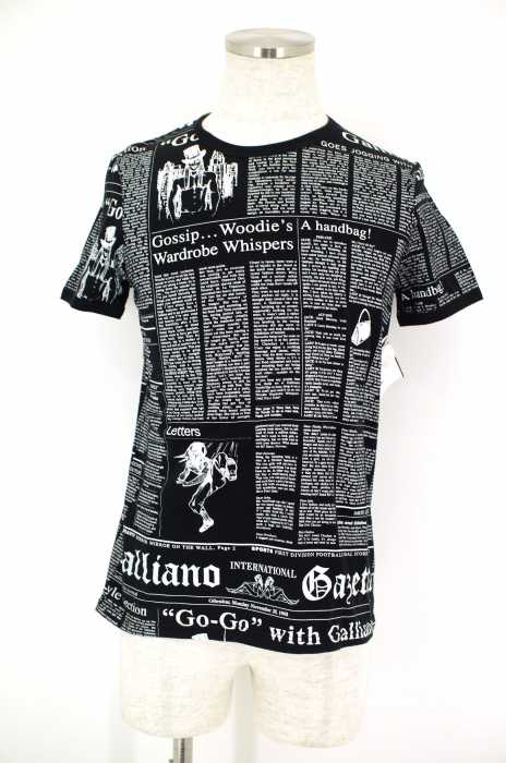 JOHN GALLIANO （ジョンガリアーノ） クルーネックプリント半袖Tシャツ メンズ トップス