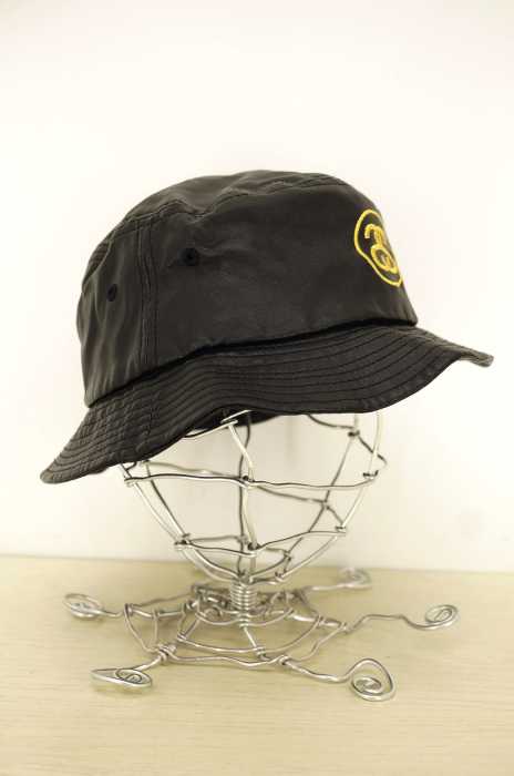 STUSSY （ステューシー） レザー バケットハット メンズ 帽子