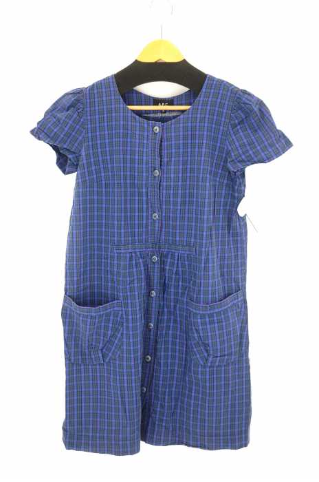 A.P.C. (アーペーセー) チェック柄 ノーカラーシャツワンピース レディース ワンピース