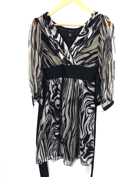 BCBGMAXAZRIA（ビーシービージーマックスアズリア） シルク 総柄ワンピース レディース ワンピース