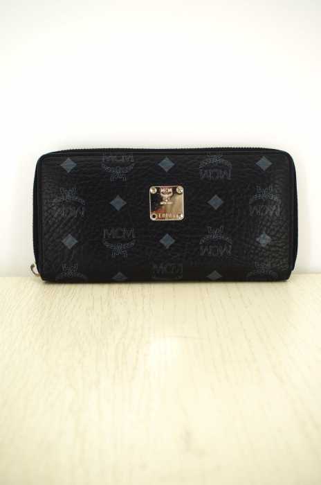 MCM （エムシーエム） シルバープレート付きラウンド長財布 メンズ 財布・ケース