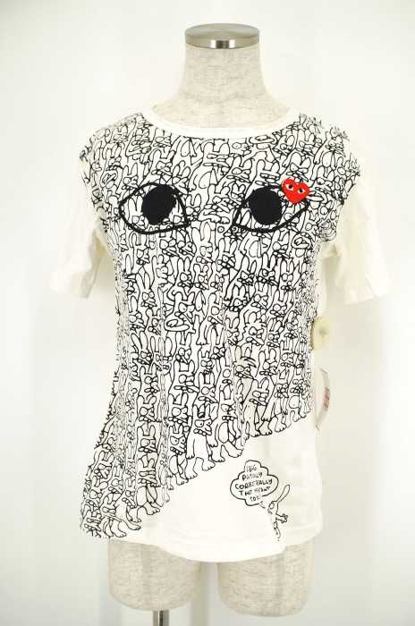 PLAY COMME des GARCONS （プレイコムデギャルソン） AD2009 プリント総柄半袖Tシャツ メンズ トップス