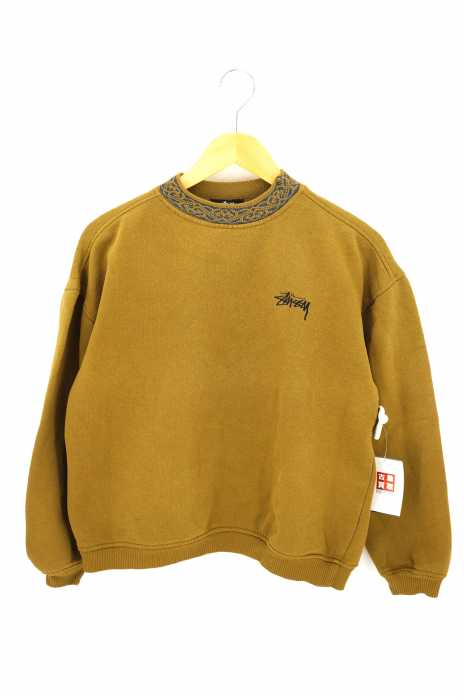 STUSSY (ステューシー) ロゴ刺繍 モックネック メンズ トップス