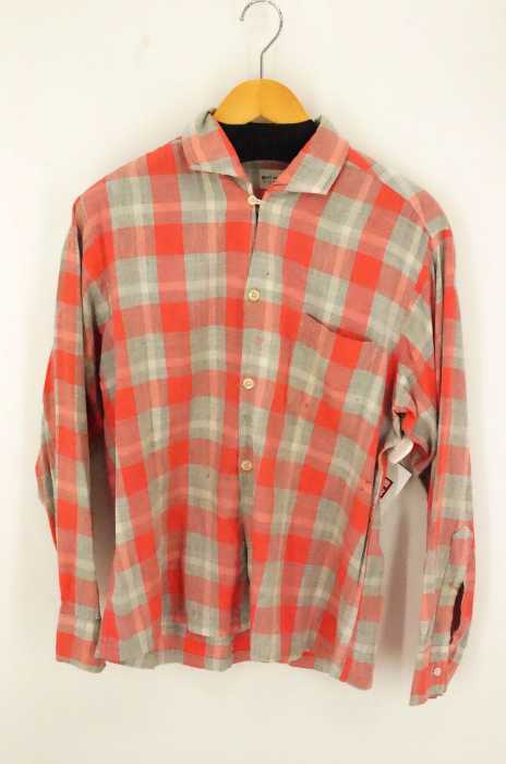 USED古着  （ユーズドフルギ） 60S mort cooper ブロックチェックオープンカラーシャツ メンズ トップス