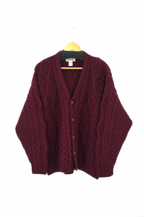 L.L.Bean （エルエルビーン） 70~80s アランニットカーディガン メンズ トップス