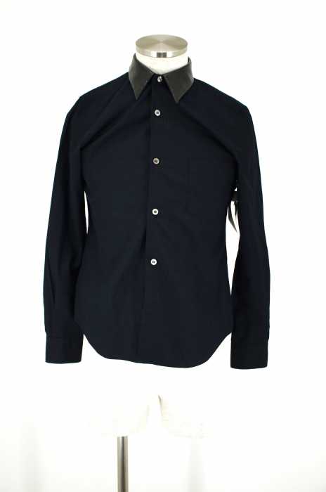 COMME des GARCONS （コムデギャルソン） AD2008 フェイクレザー切替ボタンシャツ メンズ トップス