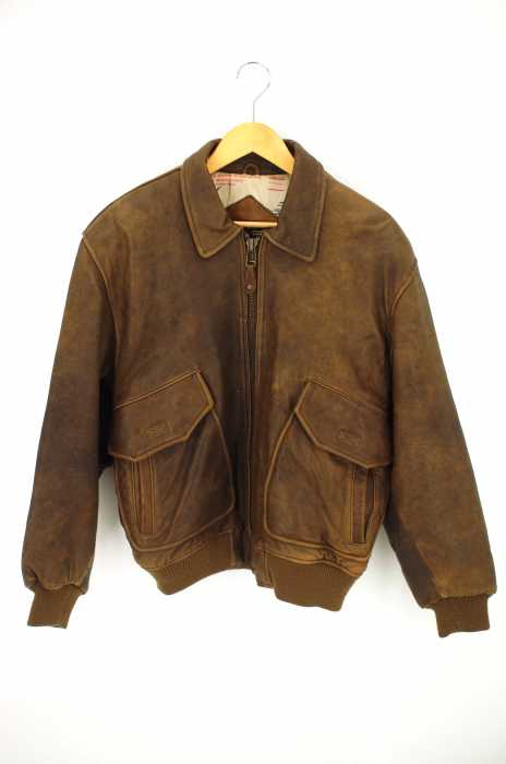 USED古着  （ユーズドフルギ） 中綿レザージャケット A-2ジャケット メンズ アウター