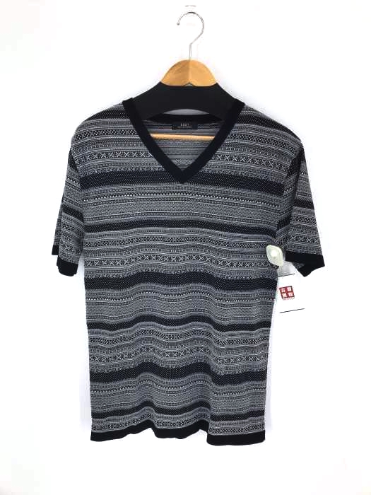 5351 POUR LES HOMMES(ゴーサンゴーイチプールオム) 総柄Vネックカットソー メンズ トップス