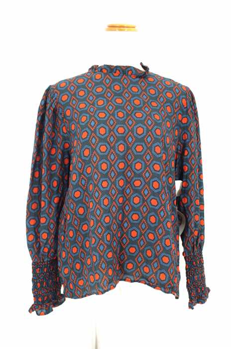 ZARA WOMAN （ザラ ウーマン） 総柄 パフスリーブ レディース トップス