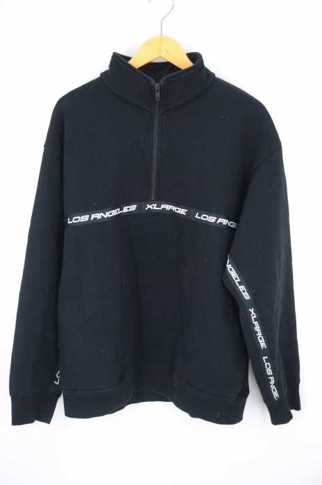 XLARGE(エクストララージ) ロゴテープ ハーフジップ スウェット メンズ トップス