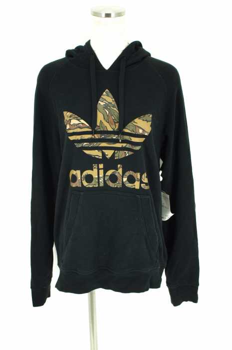 adidas originals （アディダスオリジナルス） ロゴカモ柄切替プルオーバーパーカー レディース トップス