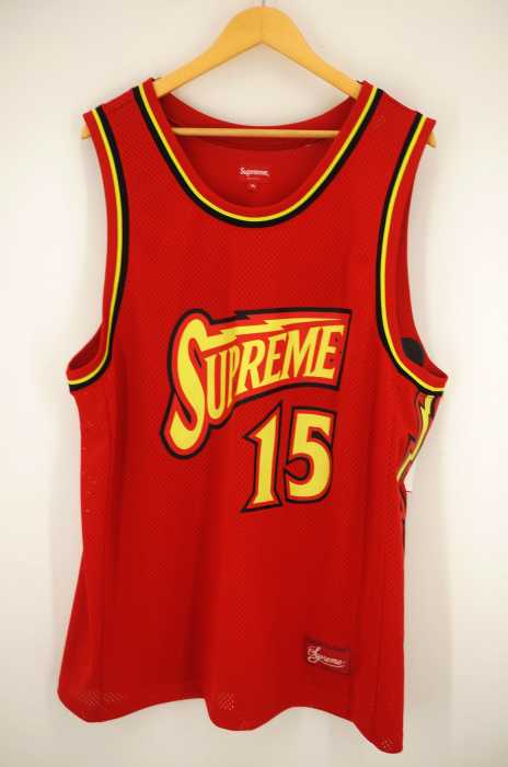 Supreme （シュプリーム） Bolt Basketball Jersey Red メンズ トップス