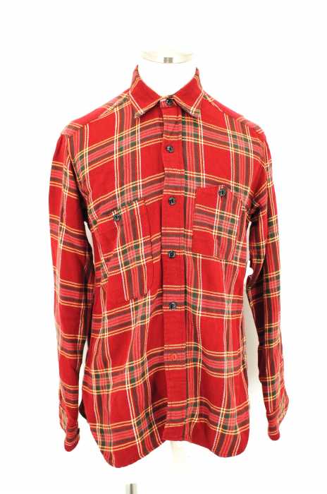 Engineered Garments (エンジニアードガーメンツ) チャック柄ガチャポケフランネルボタンシャツ メンズ トップス