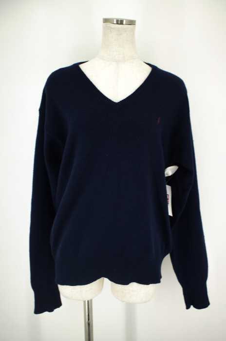 Polo by RALPH LAUREN （ポロバイラルフローレン） ワンポイントVネックニットトップス レディース トップス