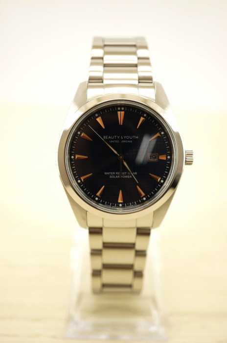 BEAUTY & YOUTH UNITED ARROWS  （ビューティーアンドユースユナイテッドアローズ） WATER RESIST 10BAR SOLAR DATE BASIC ソーラー腕時計 メンズ 腕時計