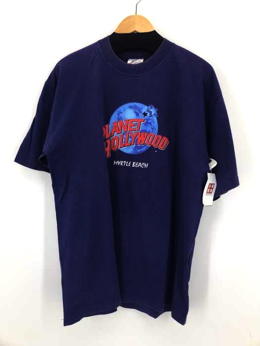 PLANET HOLLYWOOD（プラネットハリウッド） 90s USA製 フロントロゴクルーネックTシャツ メンズ トップス