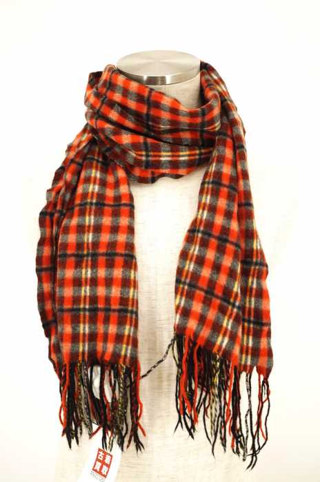  Vivienne Westwood（ ビビアンウエストウッド） チェック柄 ウールマフラー レディース ファッション雑貨