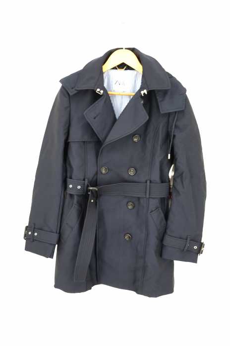 ZARA（ザラ） フード付き ショートトレンチコート レディース アウター