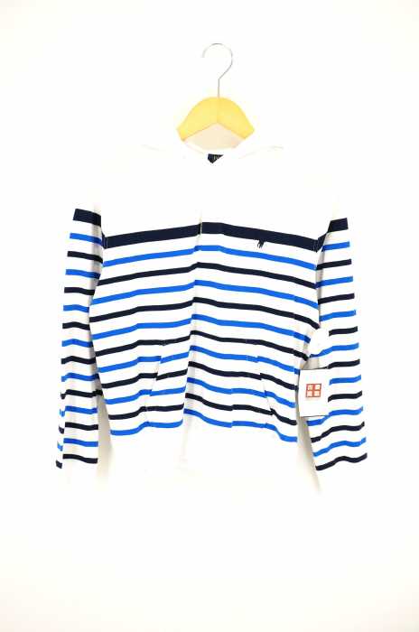 POLO RALPH LAUREN （ポロラルフローレン） ボーダー柄 刺繍入り フード付きカットソー メンズ トップス