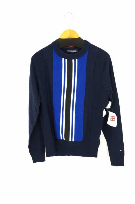 TOMMY HILFIGER （トミーヒルフィガー） VERTICAL CENTER STRIPED SWEATER メンズ トップス