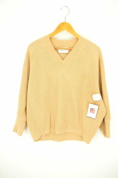 Adam et Rope(アダムエロペ) コットンVネックコクーンプルオーバー レディース トップス