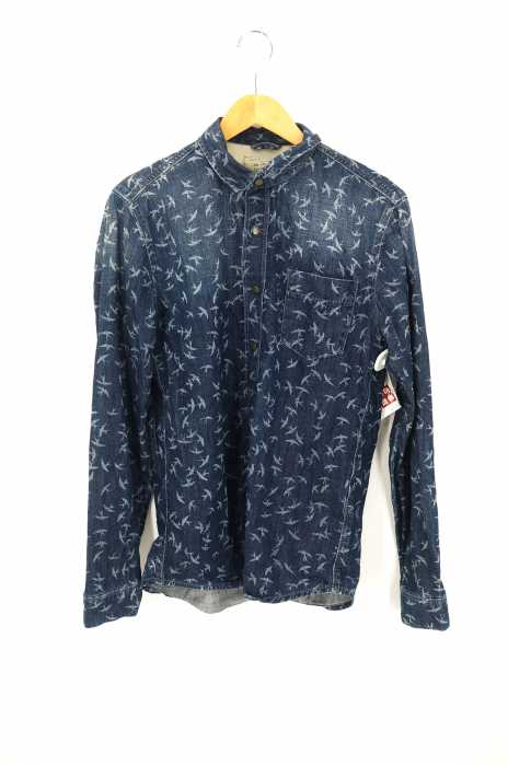 ZARA MAN （ザラマン） 総柄 デニムウエスタンシャツ メンズ トップス