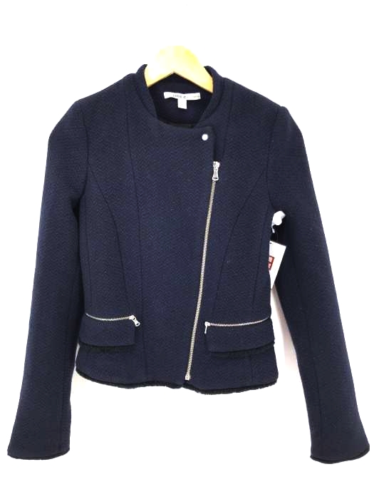 ZARA TRF(ザラティーアールエフ) ノーカラーライダースジャケット レディース アウター