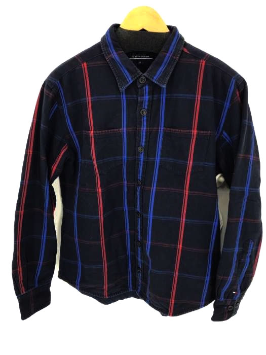 TOMMY HILFIGER（トミーヒルフィガー） 裏キルティングチェック柄長袖ロングスリーブシャツ メンズ トップス