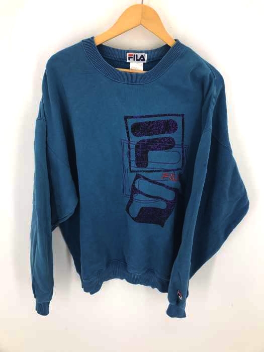 FILA（フィラ） ロゴ刺繍 プリント スウェット トレーナー メンズ トップス
