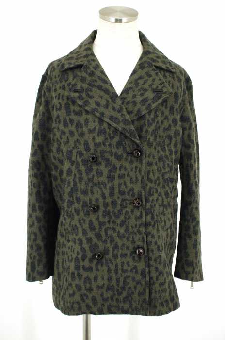 DIESEL （ディーゼル） ヒョウ柄ショートピーコート レディース アウター