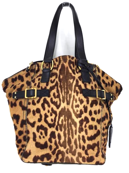 Yves Saint Laurent（イヴサンローラン） レオパード柄 ハラコハンドバッグ レディース バッグ