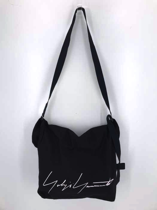 Yohji Yamamoto（ヨウジヤマモト） シグネチャーロゴ キャンバスショルダーバッグ メンズ バッグ