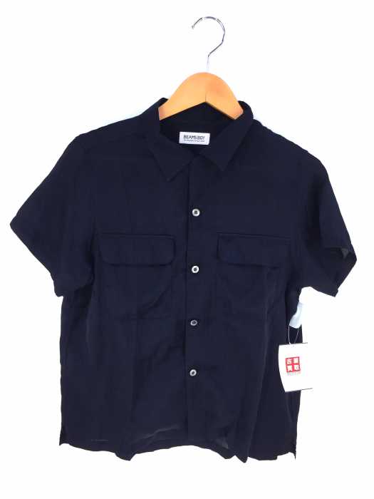 BEAMS BOY (ビームスボーイ) サテンオープンカラー ショートスリーブ レディース トップス