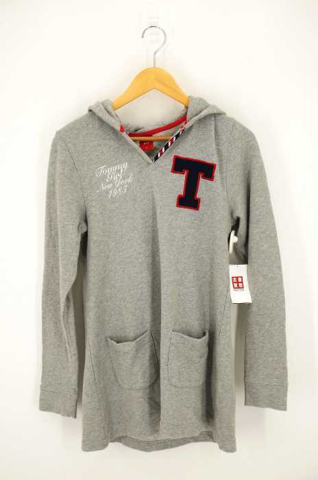 tommy girl(トミーガール) ロゴ刺繍入りプルオーバーパーカー&ボーダーイージーパンツ レディース セットアップ