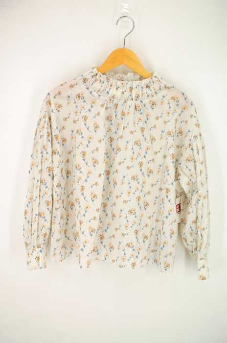 NIMES（ニーム） 18S/S ギャザーネックブラウス　フラワープリント レディース トップス