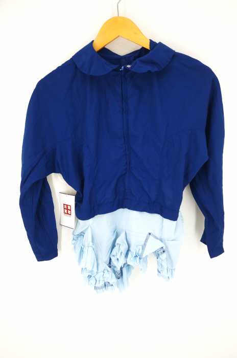COMME des GARCONS （コムデギャルソン） AD2015 ラウンドカラー 裾フリル 切替ブラウス レディース トップス