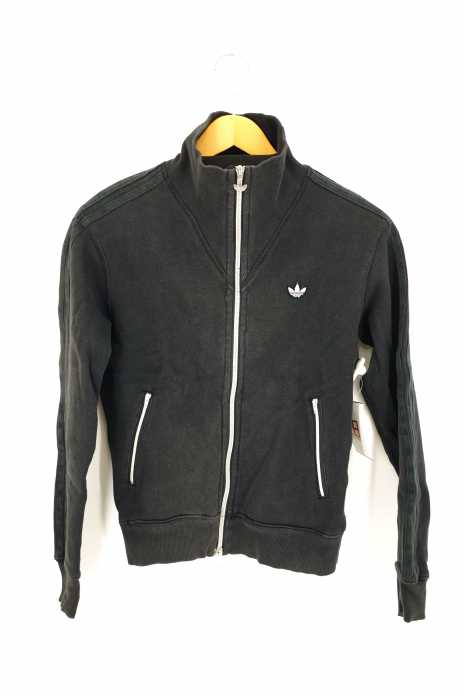 adidas （アディダス） 復刻 80S 黒タグ ワッペン付き スウェットブルゾン レディース アウター