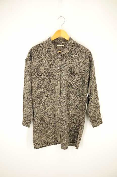 TRICOT de CRAYON（トリコ デ クレヨン） シェルボタン 総柄 長袖シャツ レディース トップス