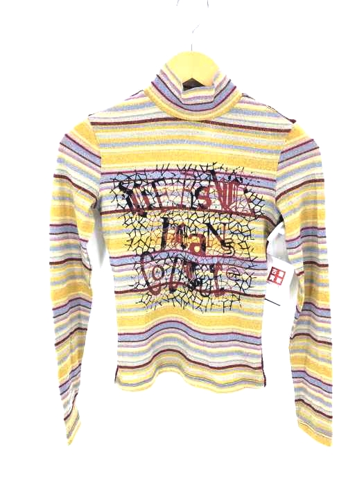 VERSACE（ヴェルサーチ） ラメ ハイネック カットソー レディース トップス