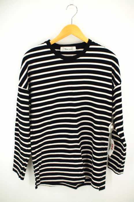 Time is on （タイムイズオン） Dropped Stripe Tee メンズ トップス