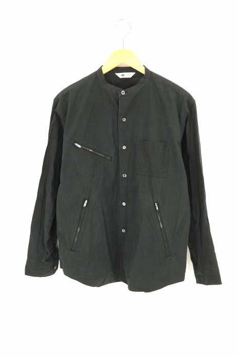 SOE（ソーイ） COTTON TYPEWRITER BAND COLLAR ZIP SHIRT メンズ トップス