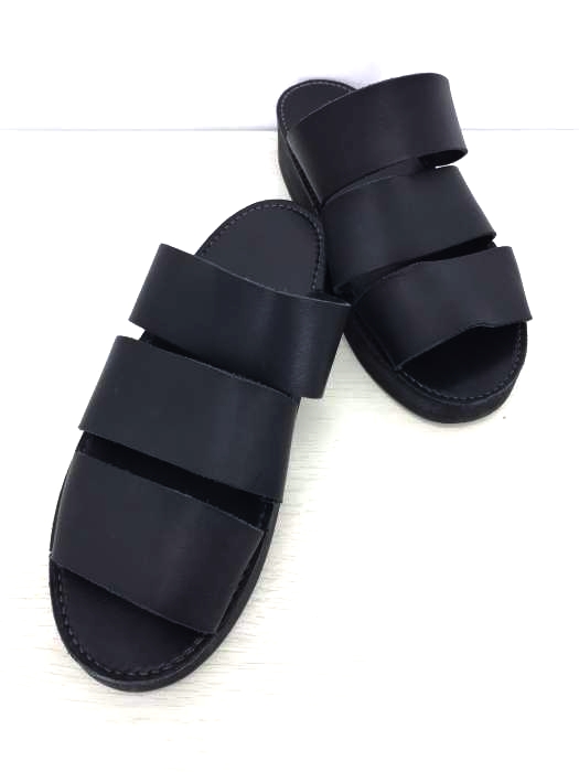 【売れ筋】 ラッドミュージシャン レザーサンダル 黒 - サンダル