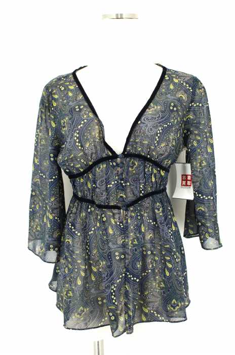 UNTITLED （アンタイトル） ペイズリー柄シフォントップス レディース トップス